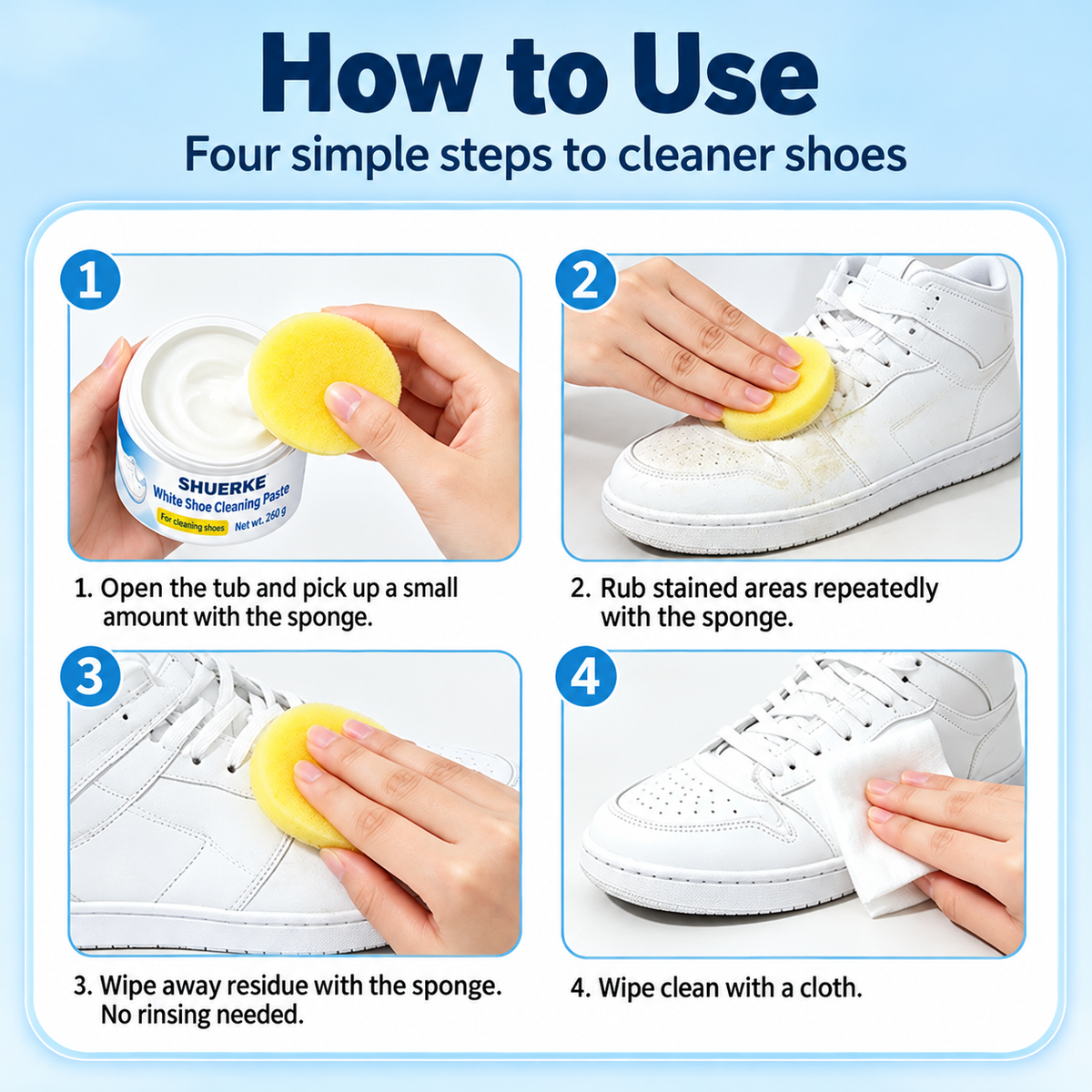 White Shoe Cleaning Paste — 260 g